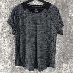 Tek Gear Mens Size XXL DryTEK Stretch Shirt Heather Gray Short Sleeve Pullover